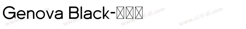 Genova Black字体转换